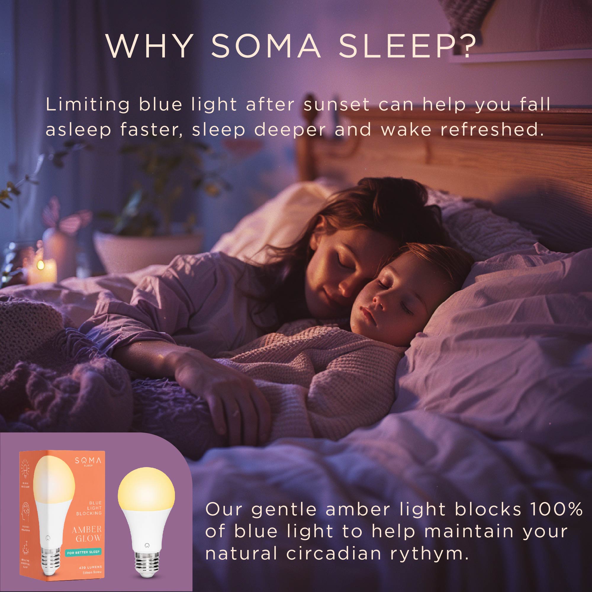 Amber Glow Sleep Bulb - Soma Sleep