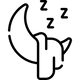 moon and sleep symbols on a white background