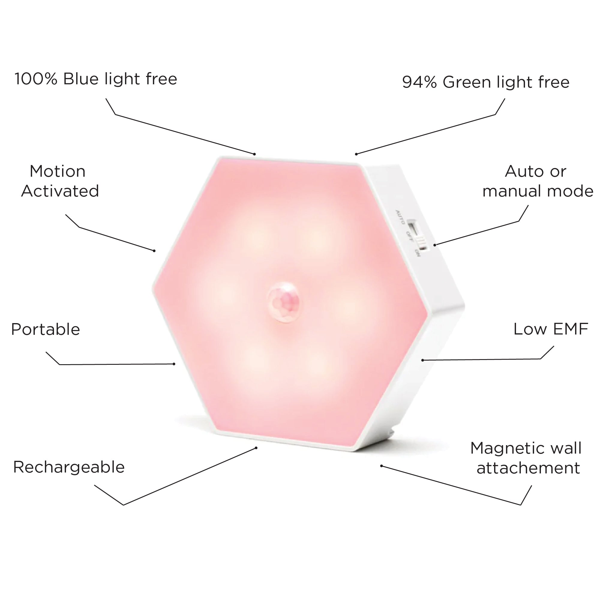 Red Night Light Features