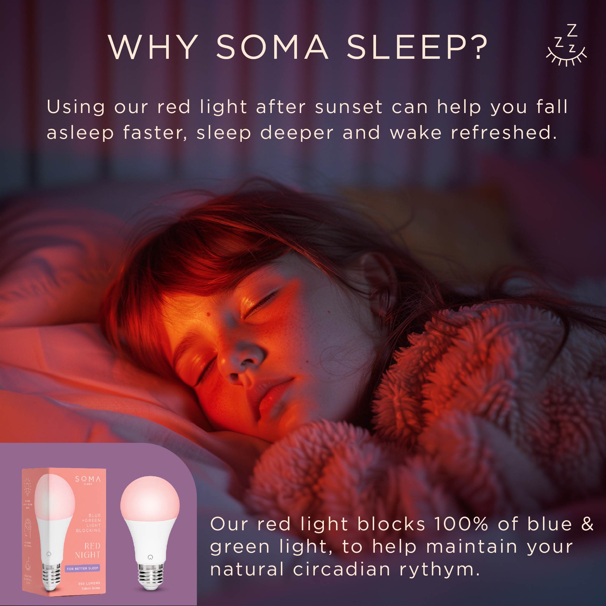 fall asleep faster with red light